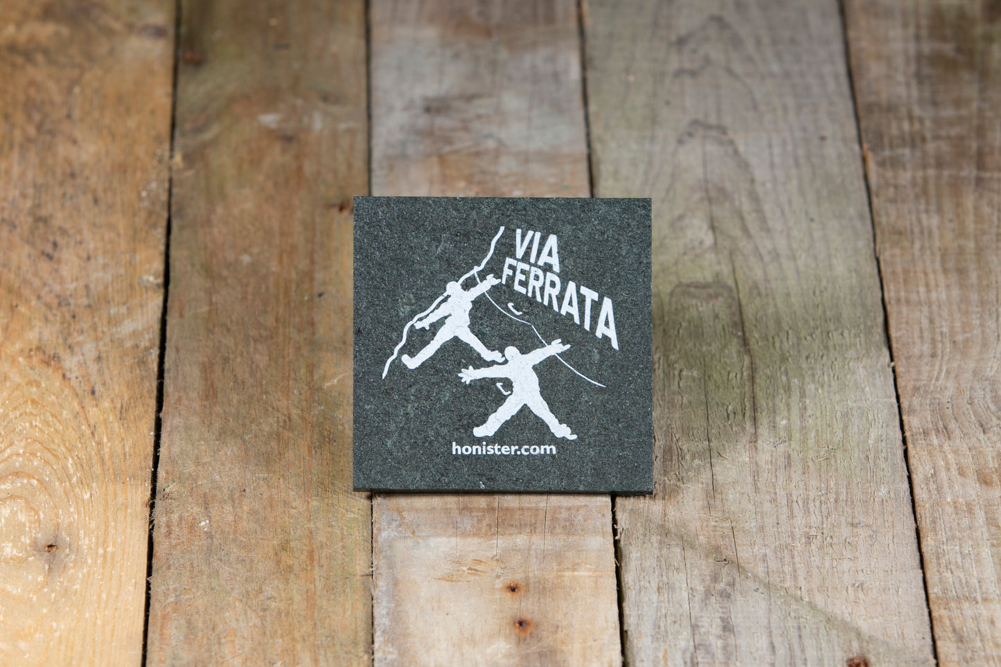 single Honister slate activity coaster