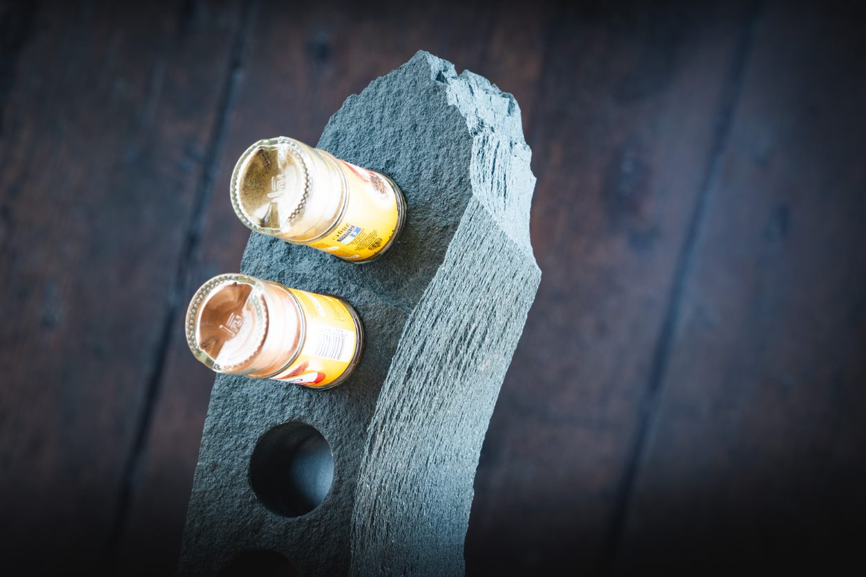 rustic slate spice rack