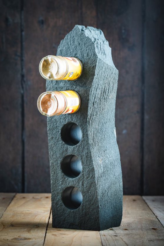 five hole slate spice rack